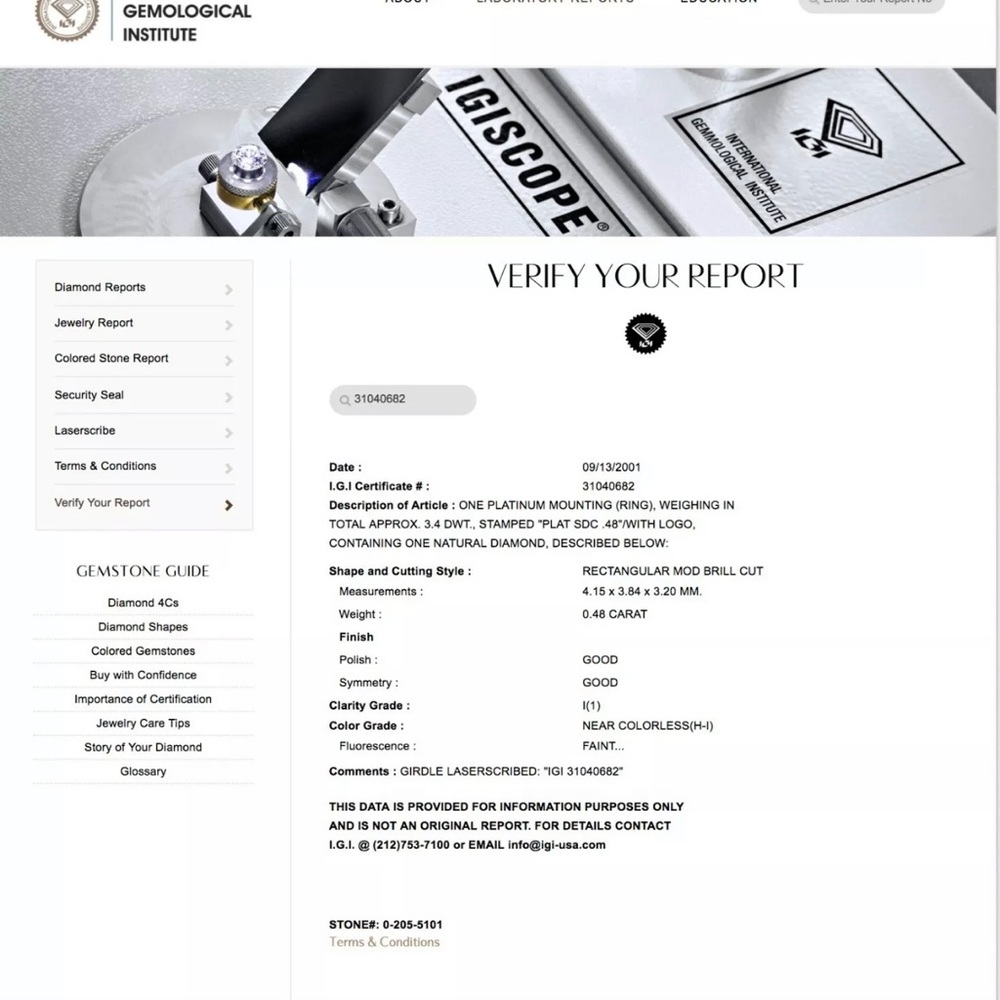 Platinum Rectangular Mod. Brill/Princess Cut Dia.. - image 5